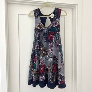 Maeve Anthropologie Fairchild Flared Mini Sleeveless Dress Floral Print XS